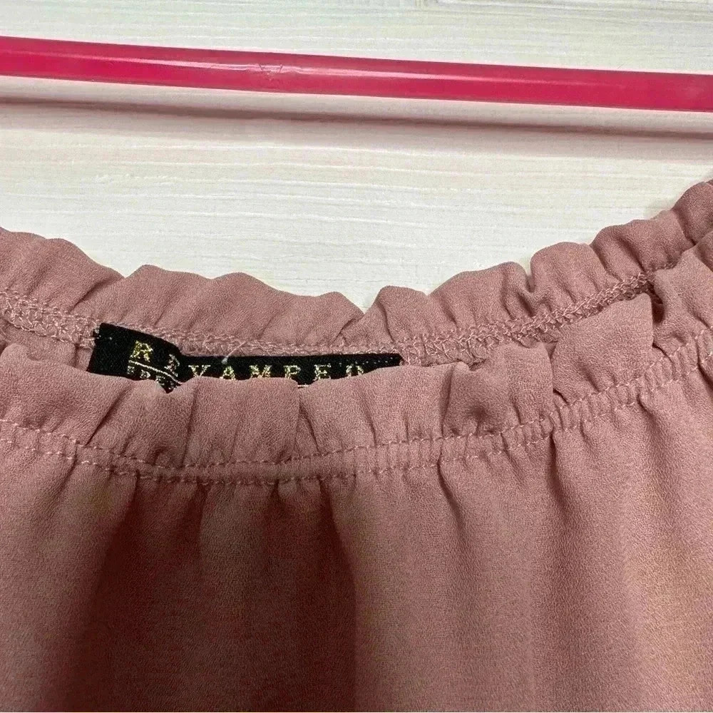 Revamped Off The Shoulder Top Pink / Mauve Size Small - Picture 2 of 16